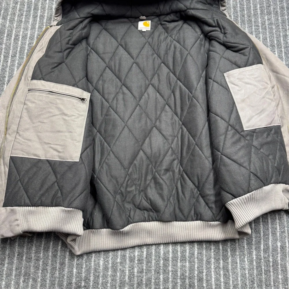 Carhartt J140GVL Active Jacket 3XL Gravel Gray Excellent Quilted Flannel USA